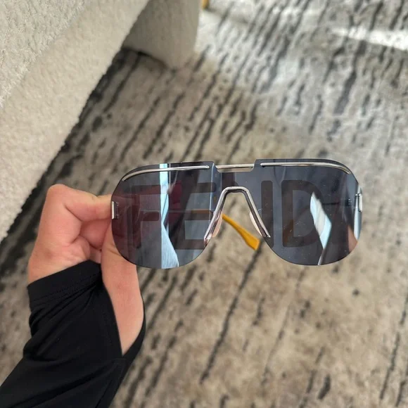 Fendi Gray Shield Sunglasses